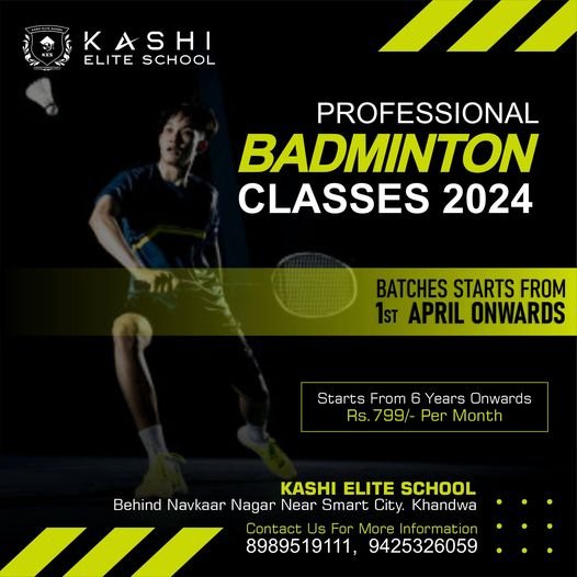 Badminton Classes by Kashi Elite School, Khandwa